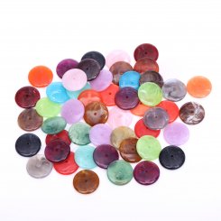 アクリルビーズ 丸型 カラーミックス 19×26mm【500g/约190ヶ】