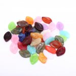 アクリルビーズ マーキス型 カラーミックス 20×30mm【500g/约175ヶ】