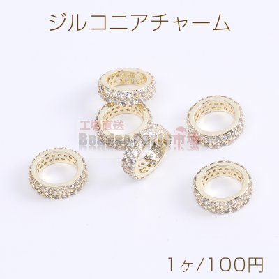 高品質ジルコニアチャーム 3×11mm 18Kゴールドメッキ 色落ちしにくい（1ヶ）