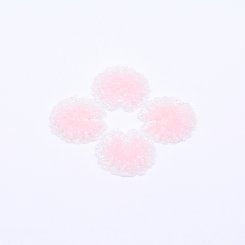樹脂カボション デコパーツ 丸型 貼付けパーツ つぶつぶ ライトピンク 4×25mm【20ヶ】