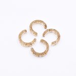 樹脂貼付けパーツ C形 金箔封入 31x40mm クリア【50ヶ(約250g)】