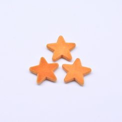 アクリルビーズ フロッキー 星型 オレンジ 21×22mm【50ヶ】
