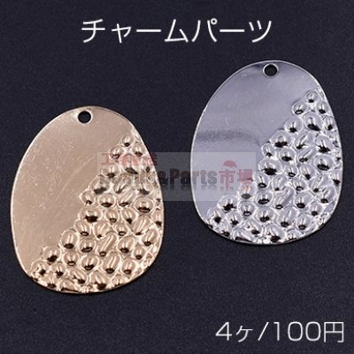 チャームパーツ 不規則 23×30mm 1穴 模様入り【4ヶ】