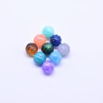 アクリルビーズ 丸型カボチャ 12mm【100ヶ】