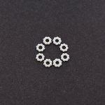 アクリルビーズ フラワー 6x6mm ホワイト【50ヶ】