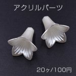 アクリルパーツ アサガオ 21×21mm ホワイト【20ヶ】
