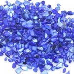 染色シェル貝 さざれ石(穴なし) サファイア 5-7mm(50g)
