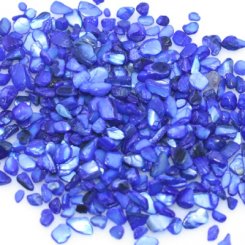 染色シェル貝 さざれ石(穴なし) サファイア 5-7mm(50g)