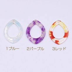 アクリルパーツ プレート ホースアイフレーム 1穴 23×31mm【10ヶ】