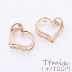 バンスクリップ メタルヘアクリップ ハートB ヘアアクセサリー ゴールド【1ヶ】