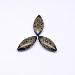 アクリルビーズ アンティーク調 ホースアイ オーバル 18×40mm ブラック【500g（約112ヶ）】