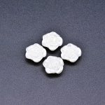 アクリルビーズ フラワー 花型 パールホワイト 6×14mm 【100ヶ】