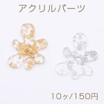 アクリルパーツ プレート 不規則 1穴 25×32mm クリア【10ヶ】