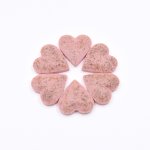 樹脂貼付けパーツ ハート形 21x20mm ピンクベージュ【50ヶ(約63g)】