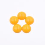 樹脂貼付けパーツ 円形 15x15mm オレンジ【50ヶ(約39g)】