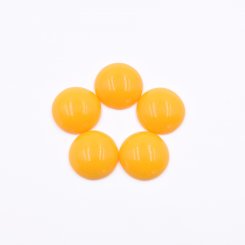 樹脂貼付けパーツ 円形 15x15mm オレンジ【50ヶ(約39g)】