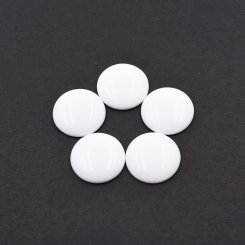 樹脂貼付けパーツ 円形 30x30mm ホワイト【50ヶ(約210.5g)】