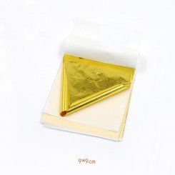 シリコンモールドDIYエポキシ充 填 金 箔 紙 ゴールド 90x90mm【2ヶ】