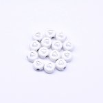 アクリル丸型ビーズ ハート付き シルバー 4×7mm【約3600-3700ヶ】