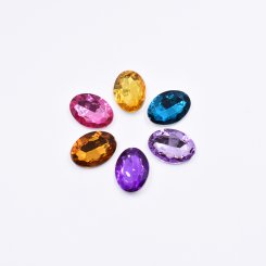 アクリルラインストーン 楕円形 13x18mm 【50ヶ(約29.5g)】