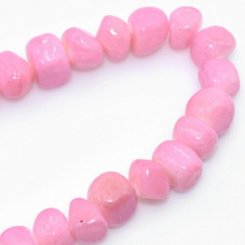 さざれ 染め半貴石 ピンク 5-12mm(1連/約38cm)