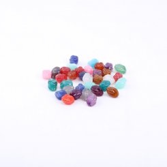 アクリルビーズ ツイスト カラーミックス 10×14mm【500g/约750ヶ】