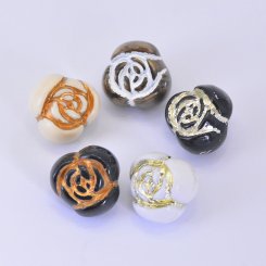 アクリルビーズ アンティーク調 ローズ 20mm【500g】