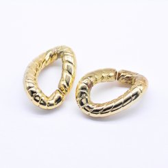 チェーンパーツ ツイスト ドライフラワー入り ゴールド 17×26mm【50ヶ】