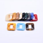 べっこうパーツ 中抜き正方形 1穴 7×32mm 全12色【100ヶ】