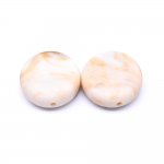 アクリルビーズ 丸型 ベージュ 7×32mm【100ヶ】