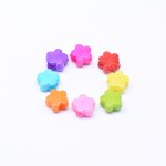 アクリルビーズ 五弁花 横穴 カラーミックス 6×10mm 【500g（約1785ヶ）】