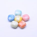 アクリルビーズ クリアカラー コイン 26×28mm 全8色【100ヶ】