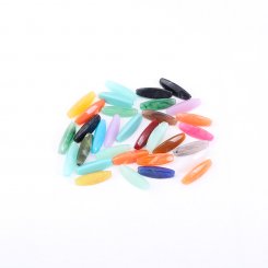 アクリルビーズ 三角柱形 カラーミックス 9×28mm【500g/约400ヶ】