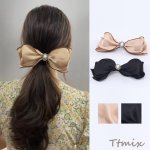 ヘアバレッタ ヘアアクセサリー リボン 7×16cm（1ヶ）