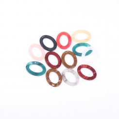 アクリルビーズ オーバル カラーミックス 28×37mm【500g/约245ヶ】