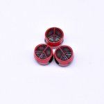 アクリルビーズ アンティーク調 コイン 7×10mm レッド【500g（約1250ヶ）】