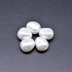 ABS製 パールビーズ 不規則 パールホワイト 14×16mm 【100ヶ】