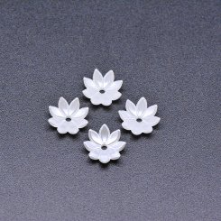 アクリルビーズ フラワー 花型 パールホワイト 3×9mm 【100ヶ】