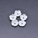 アクリルビーズ フラワー 花型 パールホワイト 3×10mm 【100ヶ】