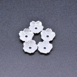 アクリルビーズ フラワー 花型 パールホワイト 3×10mm 【100ヶ】