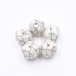 樹脂ビーズ 円形 カット 20x28mm クリーム【50ヶ(約478g)】