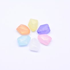 アクリルビーズ 不規則 ラメ入り 14×20mm【100ヶ】