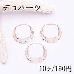 デコパーツ アクリルパーツ 丸型 エポ付 25mm ホワイト【10ヶ】
