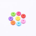 アクリルビーズ ドーナツ カラーミックス 3×8mm 【500g（約2941ヶ）】