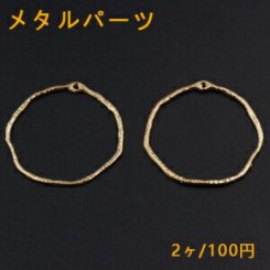 メタルパーツ 変形丸フレーム 1カン 41×42mm ゴールド【2ヶ】