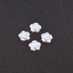 アクリルパーツ デコパーツ フラワー パール風 13x13mm ホワイト【50ヶ】