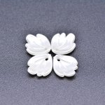 アクリルチャーム 葉形 パールホワイト 11×12mm 【100ヶ】