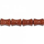 茶金石 竹 10x7mm（35cm）