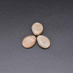 アクリルビーズ クラック柄 不規則オーバル 19×25mm アイボリー【500g（約180ヶ）】