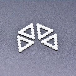アクリル パーツ デコパーツ 三角形 パール風 ホワイト 2×10mm【100g（約1420ヶ）】